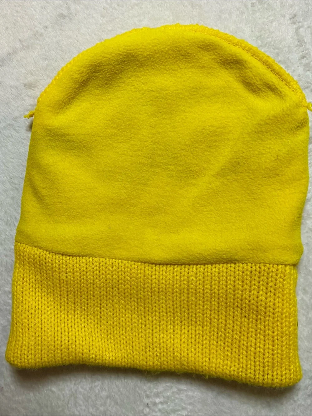 Kids Yellow Minion-Style Beanie Hat (standard one size fits most)
